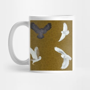 Soaring Owls Brown Mug